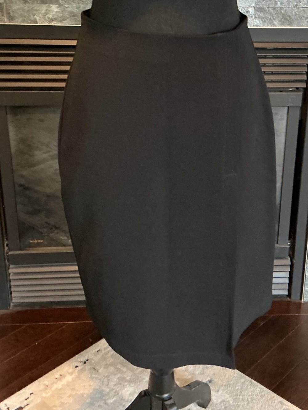 BCBGMAXAZRIA tailored skirt with unique kick split